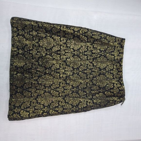 Worthington Gold Metallic Damask Pencil Skirt - Picture 7 of 8